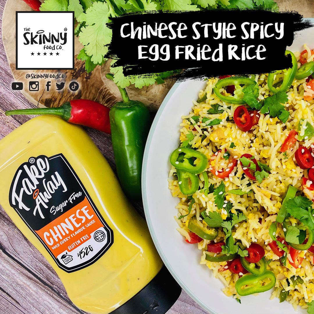 Chinese Style Spicy Egg Fried Rice - theskinnyfoodco