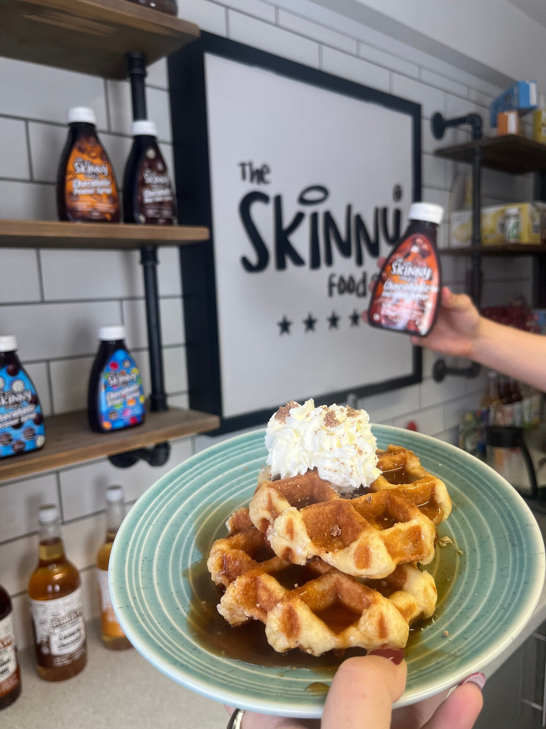 Chocolate Hazelnut Waffles - theskinnyfoodco