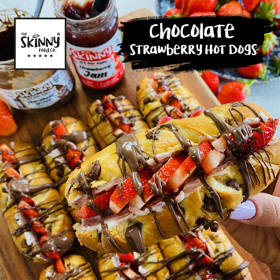 Chocolate Strawberry Hot Dogs - theskinnyfoodco