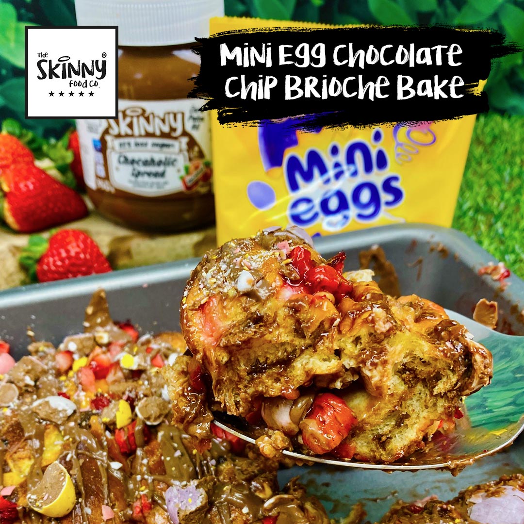 Mini Egg Chocolate Chip Brioche Bake - theskinnyfoodco