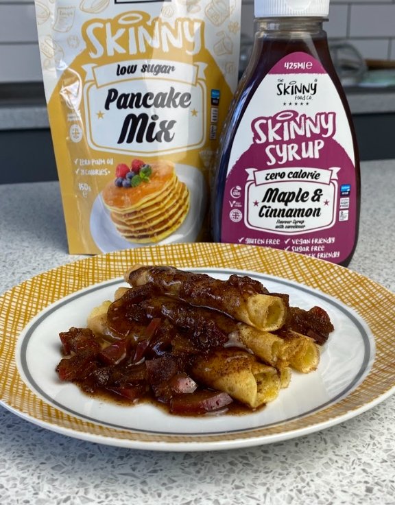 Skinny Scrumptious Cinnamon Pancakes - theskinnyfoodco