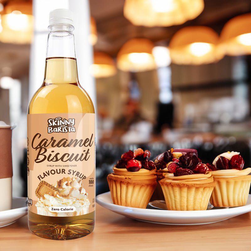 Caramel Biscuit Flavour Barista Zero Calorie Sugar Free Skinny Coffee Syrup - 1 Litre - theskinnyfoodco