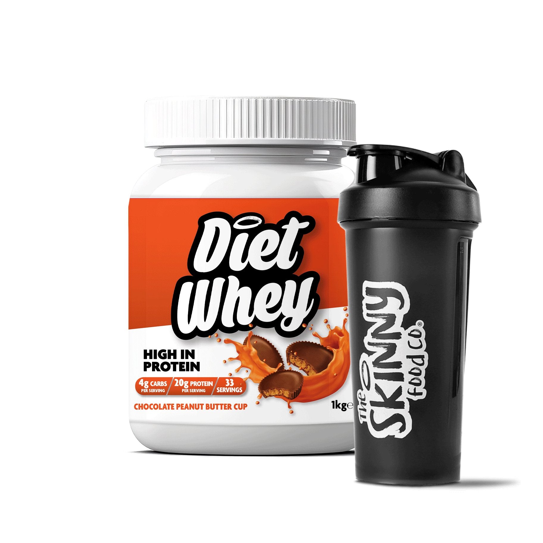 Skinny Diet Whey Protein Free Shaker Chocolate Peanut Butter Cup 1