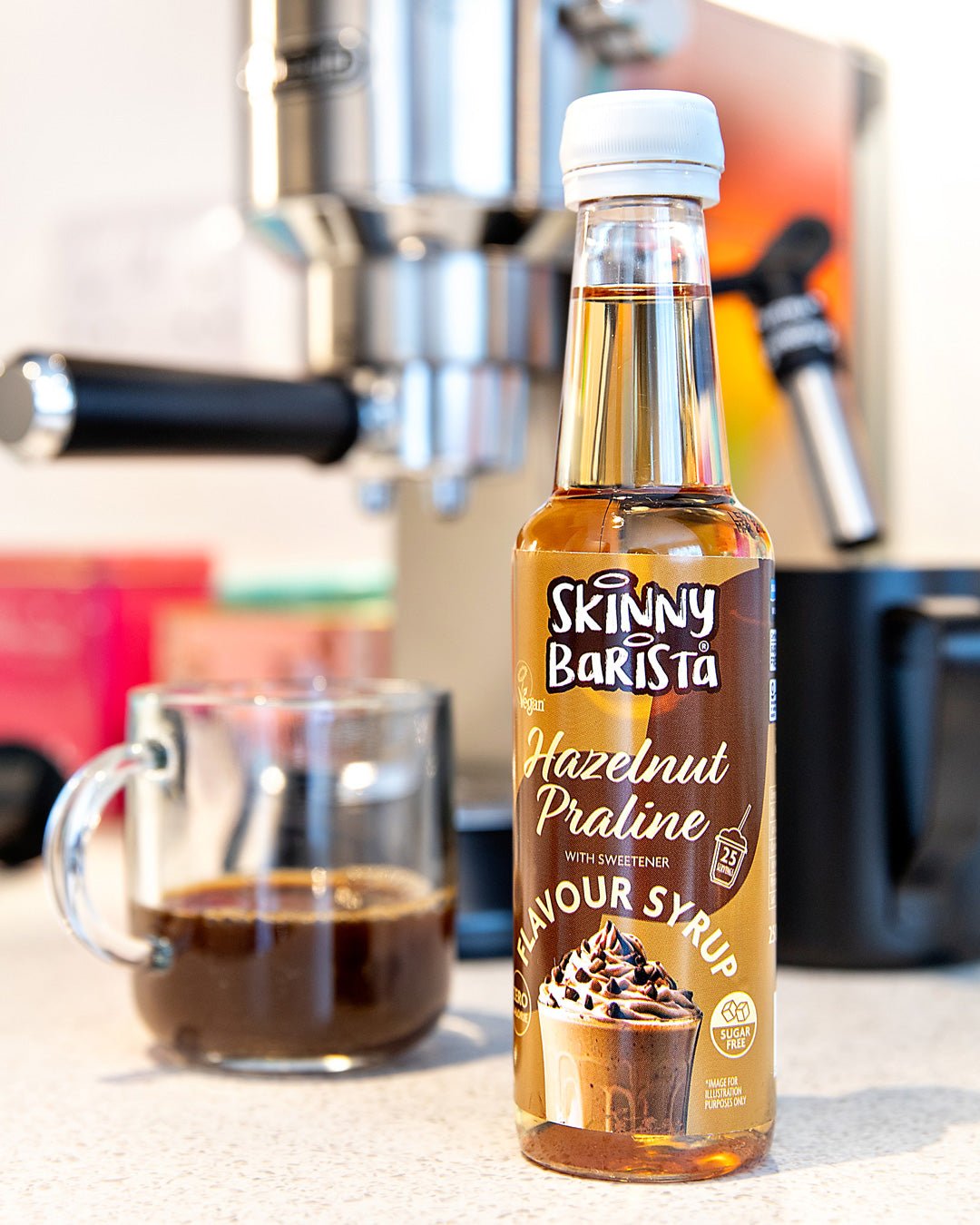 Hazelnut Coffee Syrup - Zero Calorie Sugar Free Skinny - 250ml - theskinnyfoodco