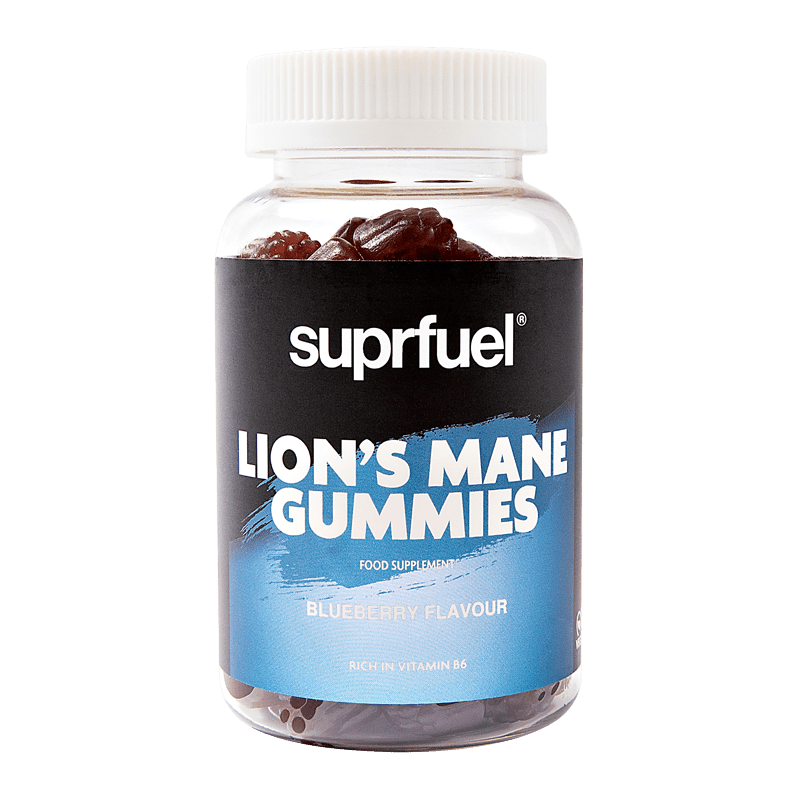 Suprfuel Lion's Mane Blueberry Flavour Gummies 300mg - 60 Gummies - theskinnyfoodco