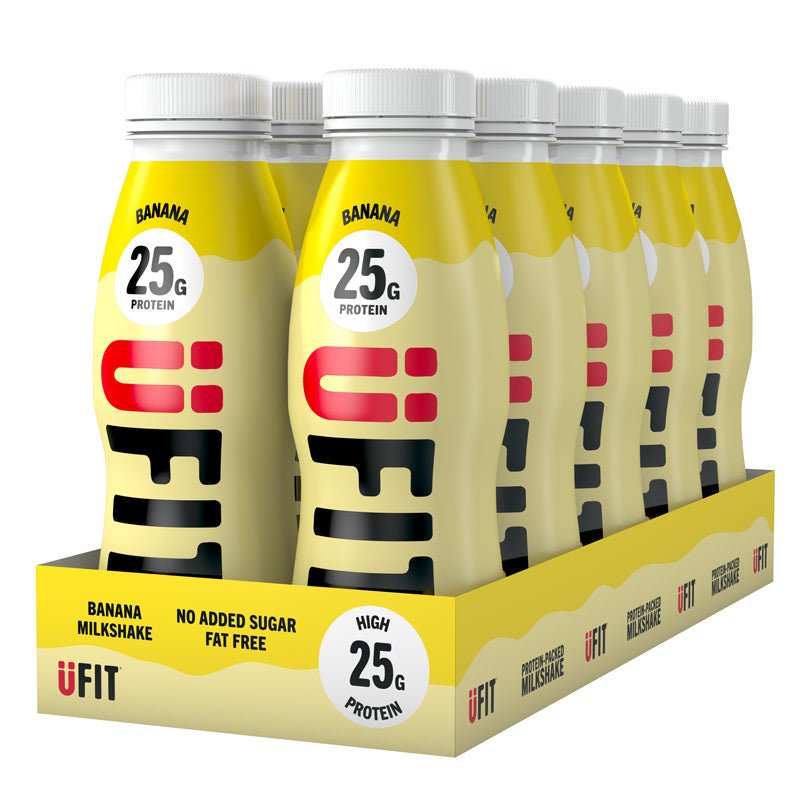 UFIT High Protein Ready to Drink Banana Shakes - 25g Protein - theskinnyfoodco