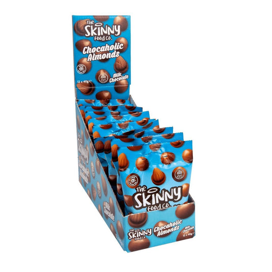 Chocaholic Milk Chocolate Almonds Case 480g - theskinnyfoodco