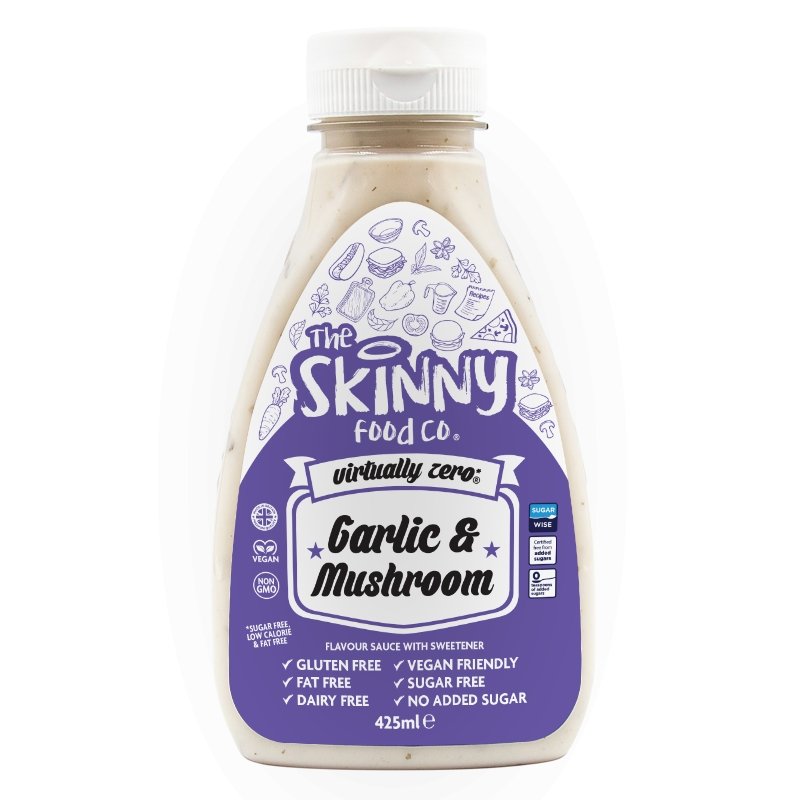 Garlic and Mushroom Virtually Zero© Sugar Free Skinny Sauce - 425ml - theskinnyfoodco