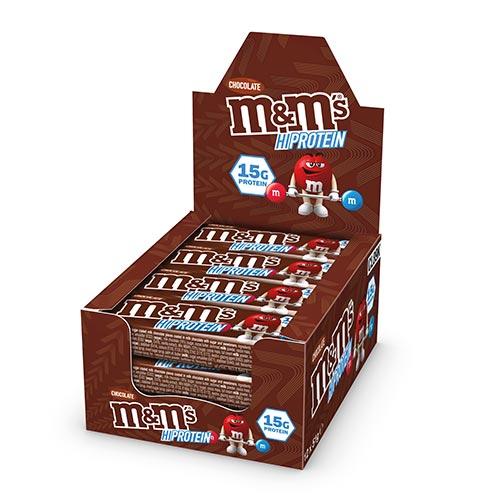 Chocolate M&M's Hi-Protein Bar (12 x 51g Bars) - 15g Protein per