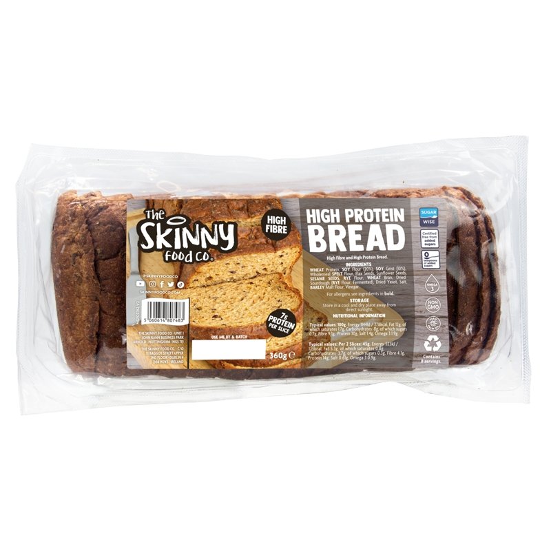 Skinny High Protein Bread - 7g of Protein per Slice - theskinnyfoodco