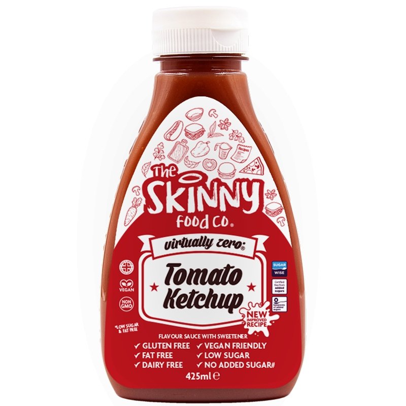 Tomato Ketchup Virtually Zero© Calorie Skinny Sauce - 425ml - theskinnyfoodco