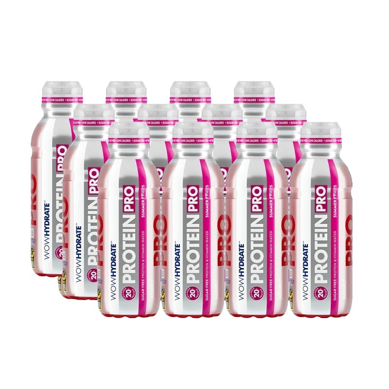Wow Hydrate Protein PRO Summer fruit PETa - 12 x 500ml - theskinnyfoodco