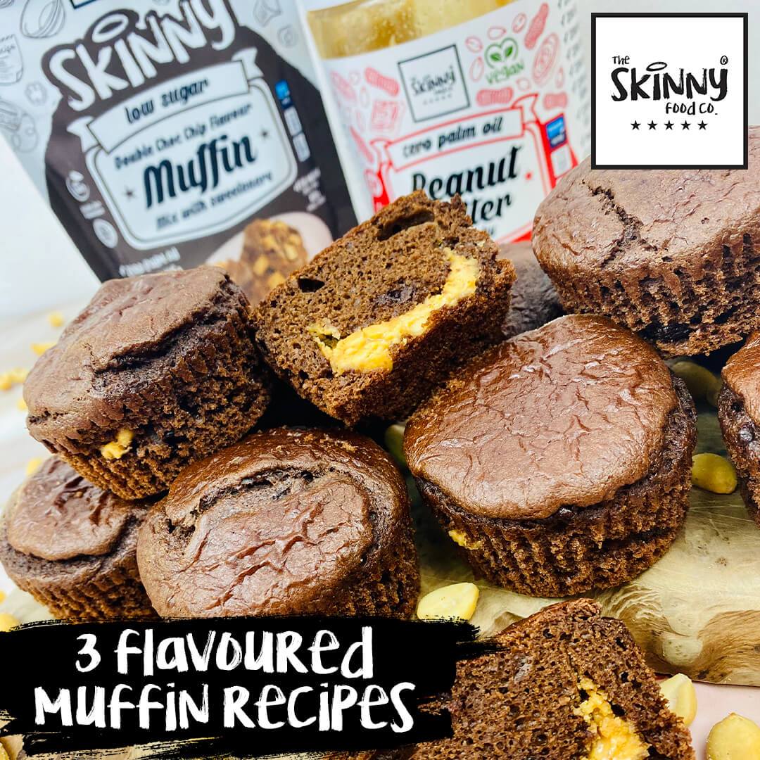 3 smaksatta recept på muffins med låg socker - theskinnyfoodco