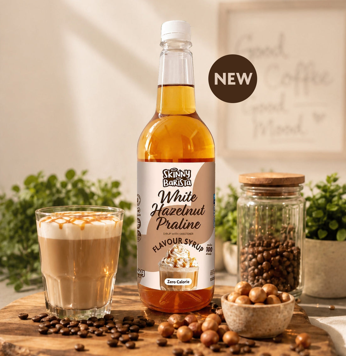 NEW ARRIVAL: Indulge in Every Sip with Our New Skinny Barista White Hazelnut Praline Flavour Syrup