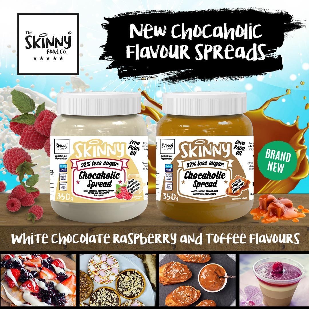 Brand New White Chocolate Raspberry and Toffee Chocoholic Spread! - theskinnyfoodco
