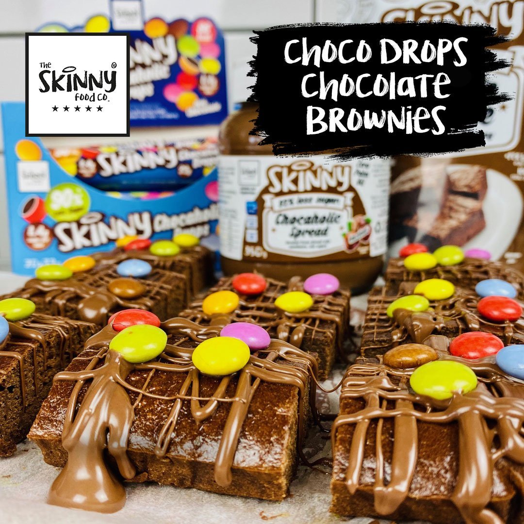 Choco Drops Chocolate Brownies - theskinnyfoodco