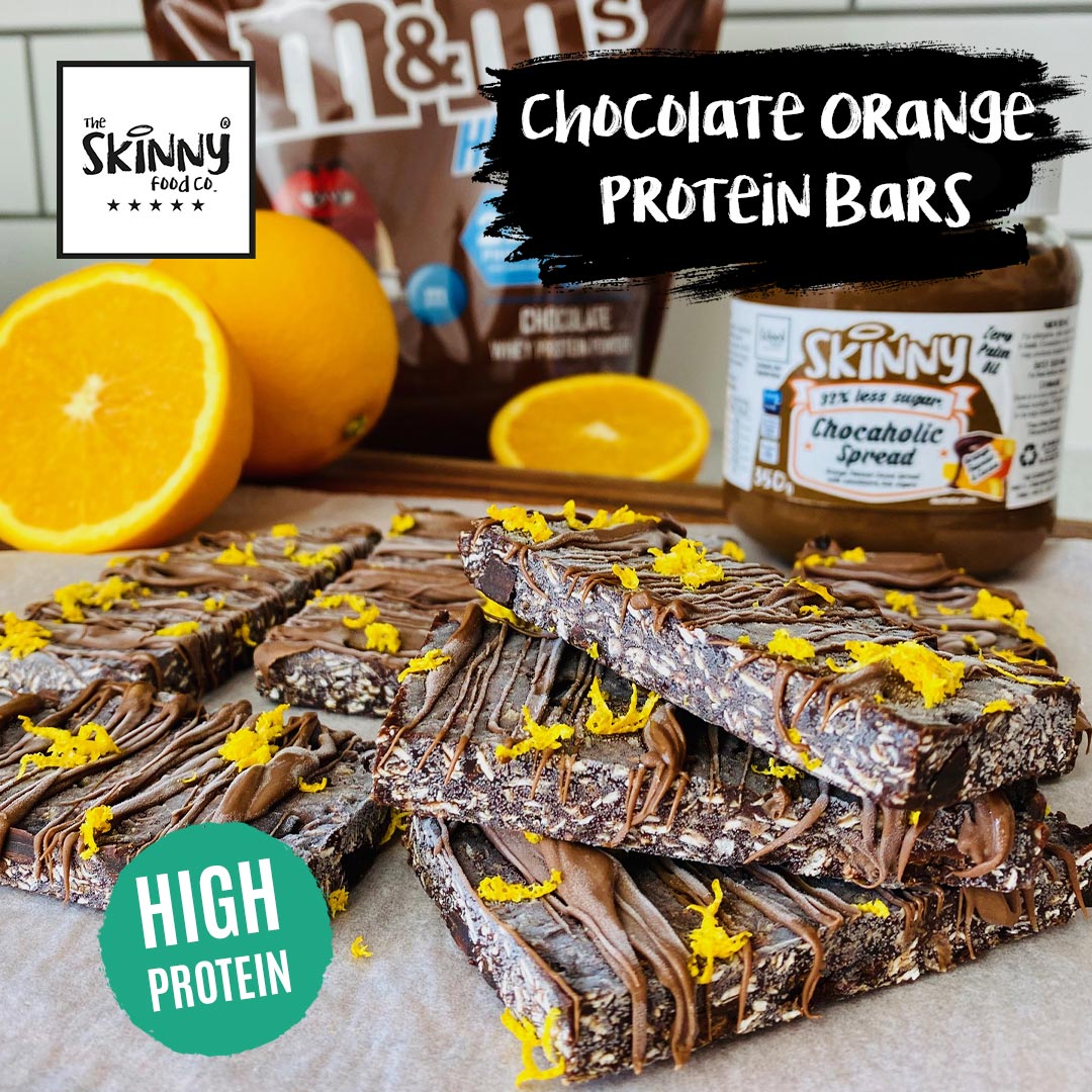 Chocolate Orange Protein Bars - theskinnyfoodco