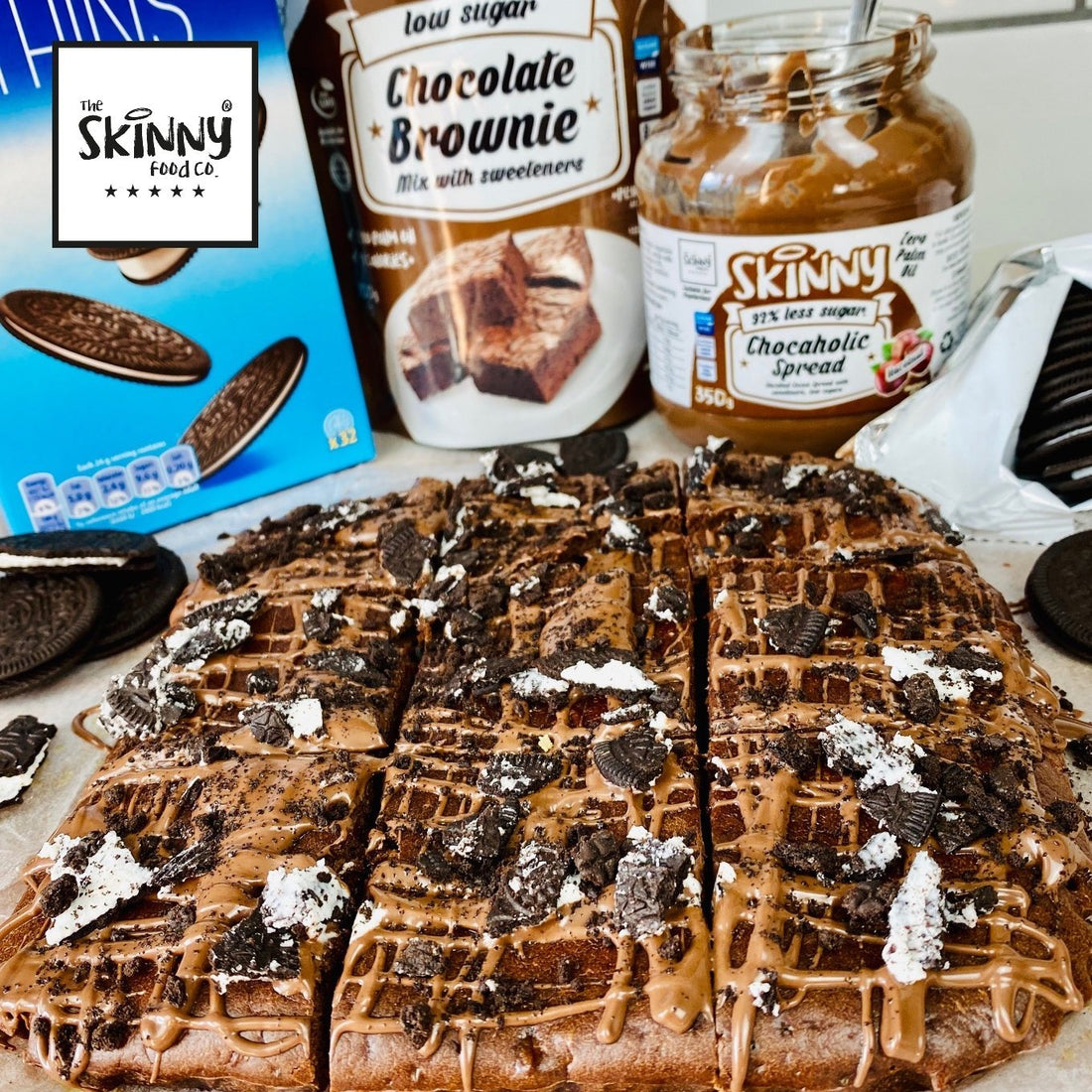 Chocolate Oreo Brownies - theskinnyfoodco