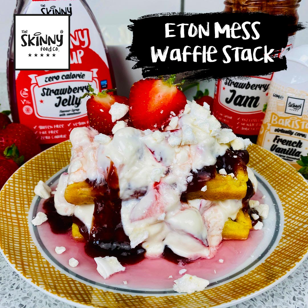 Pilha de waffle Eton Mess - theskinnyfoodco