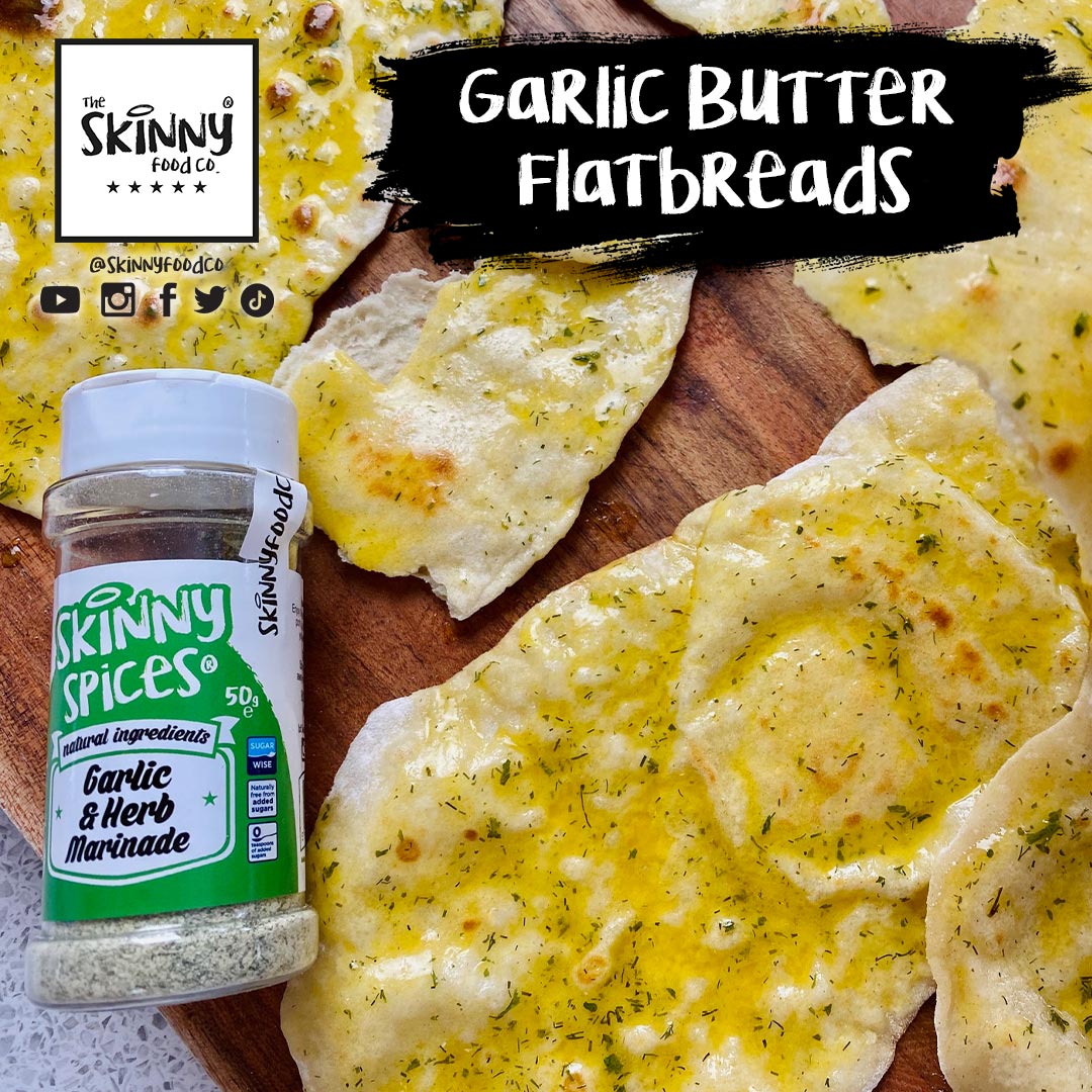 Garlic Butter Flatbreads - theskinnyfoodco