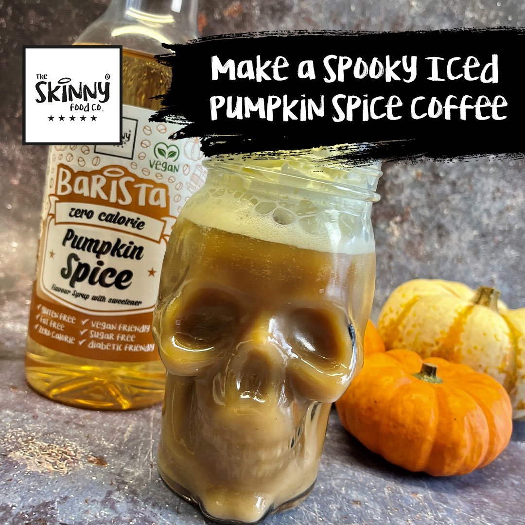 How To Make a Spooky Iced Pumpkin Spice Coffee - theskinnyfoodco