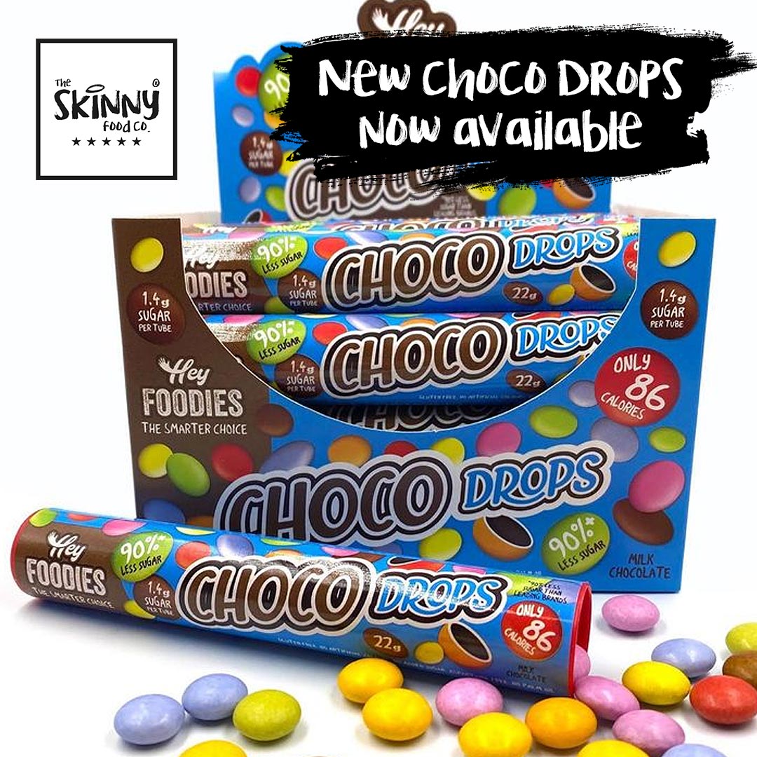 Enkondukante Choco Drops de Hey Foodies - lanĉado de nova produkto! - theskinnyfoodco