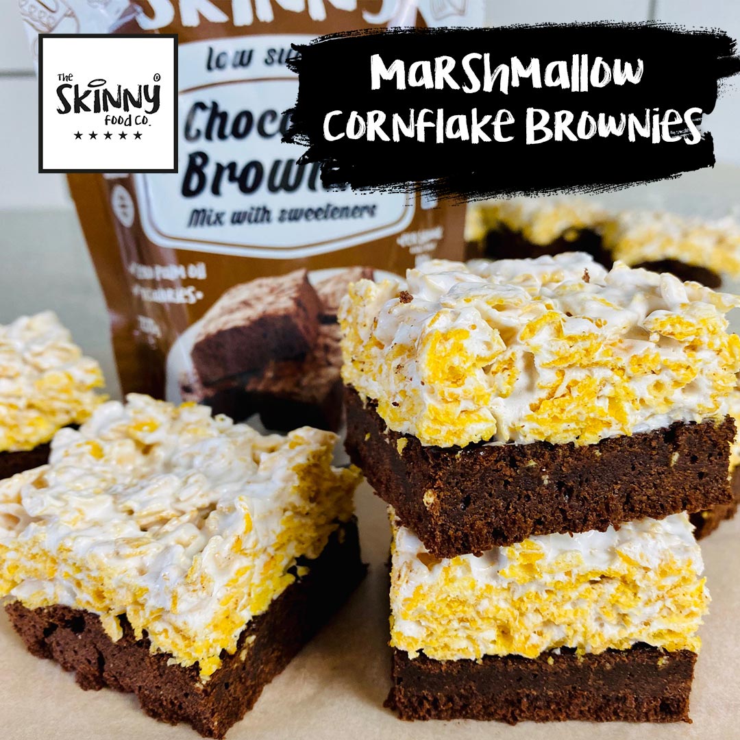 Marshmallow Brownies z płatkami kukurydzianymi - theskinnyfoodco