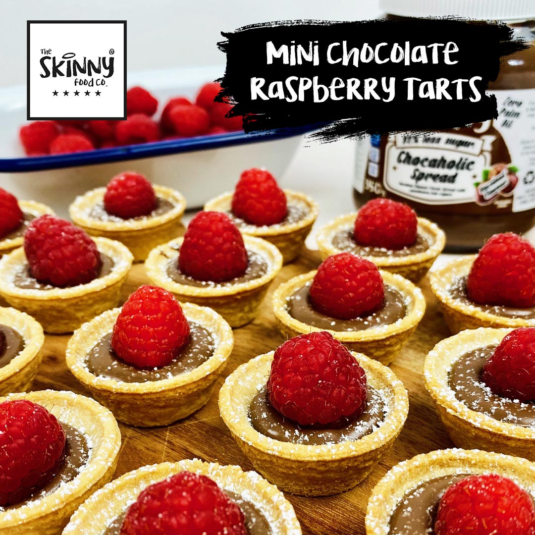 Mini Chocolate Raspberry Tarts - theskinnyfoodco