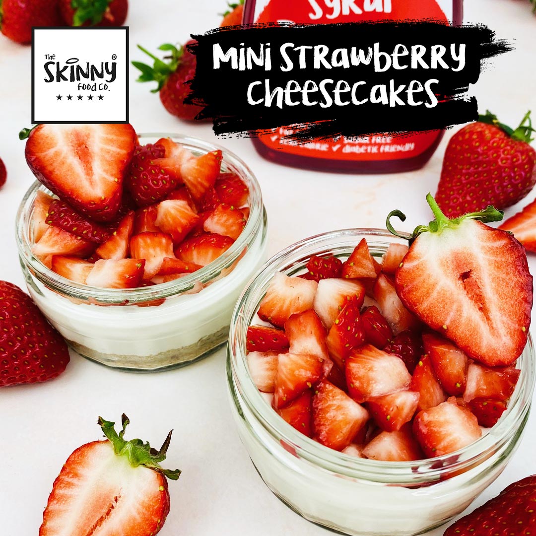 Mini Cheesecakes Φράουλα - theskinnyfoodco