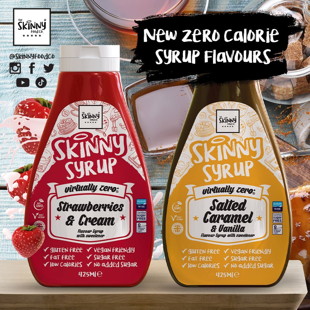 New Zero Calorie Strawberries & Cream and Salted Caramel & Vanilla Syrups! - theskinnyfoodco