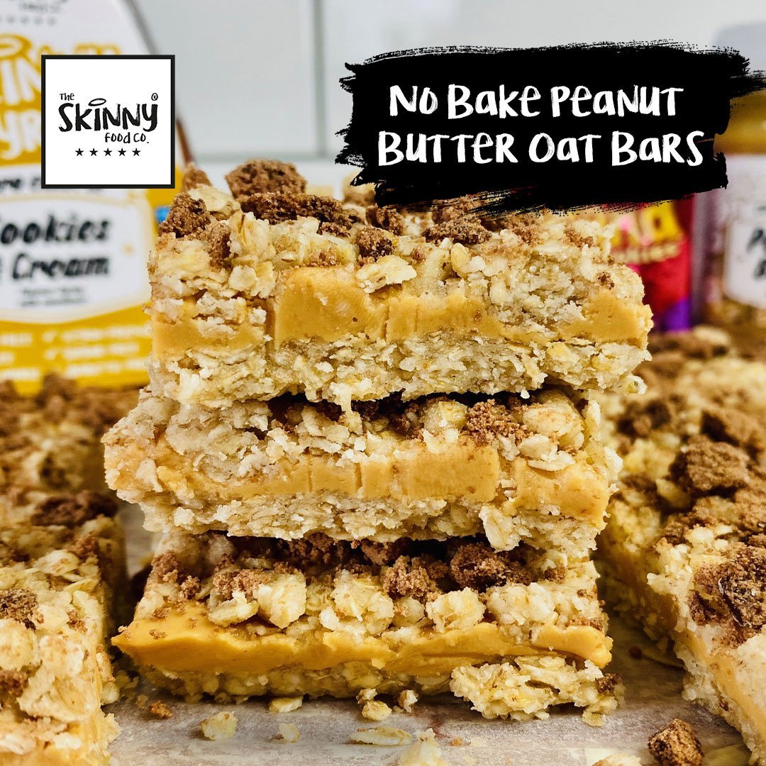 No Bake Peanut Butter Oat Bars - theskinnyfoodco