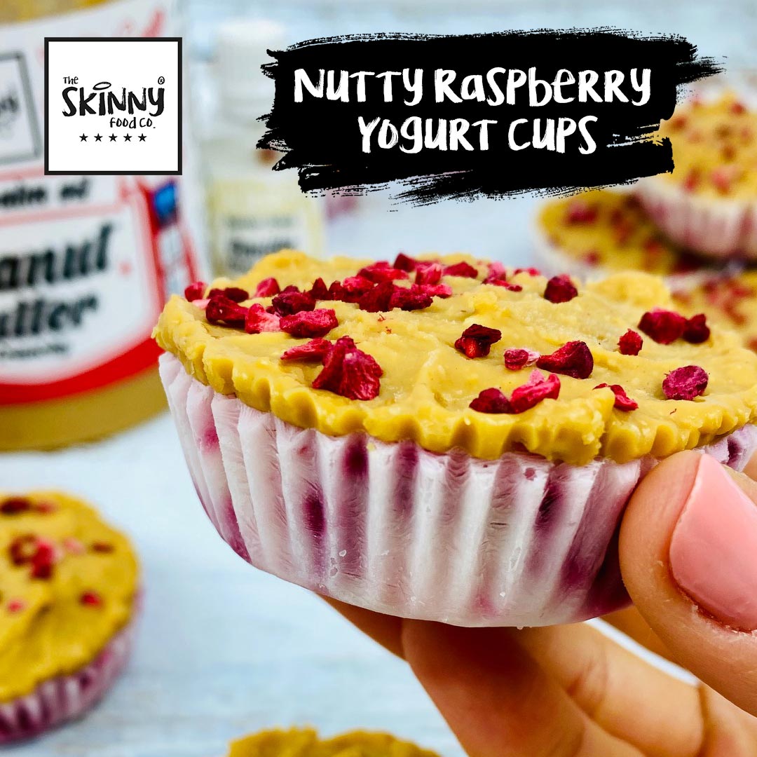 Nutty Raspberry Yogurt Cups - theskinnyfoodco