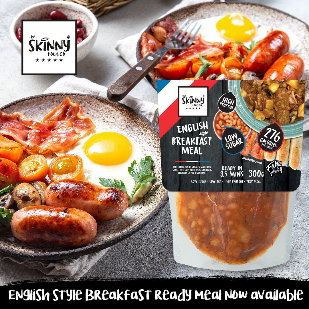 Onze nieuwe Engelse ontbijt Fakeaway-maaltijd wordt gelanceerd - theskinnyfoodco