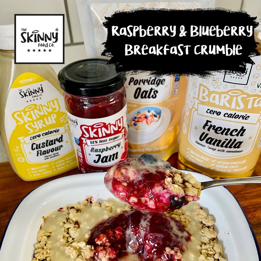 Raspberry & Blueberry Breakfast Crumble - theskinnyfoodco