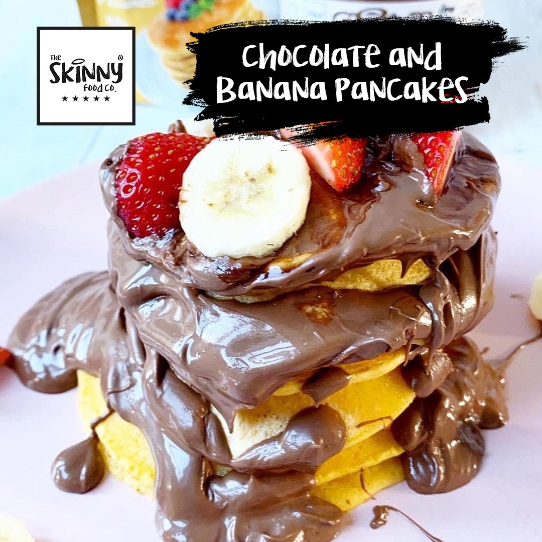 Chocolate & Banana Pancakes Recipe - theskinnyfoodco
