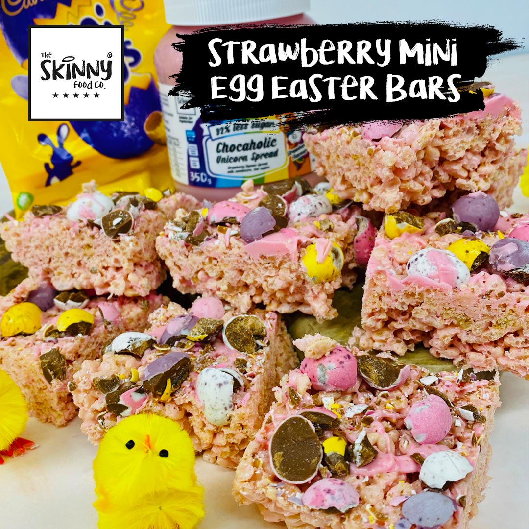 Strawberry Mini Egg Easter Bars - theskinnyfoodco