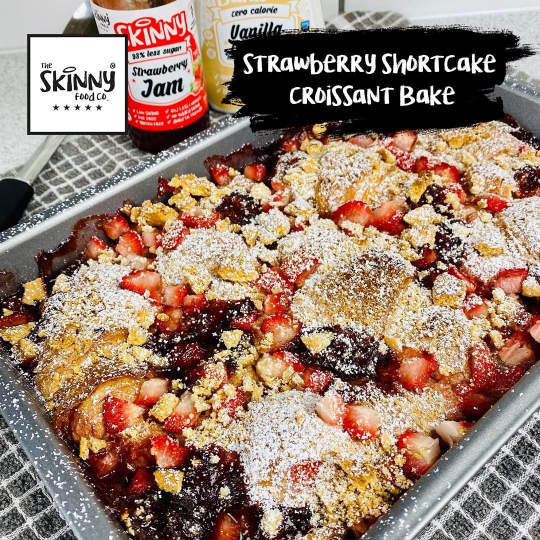 Strawberry Shortcake Croissant Bake - theskinnyfoodco