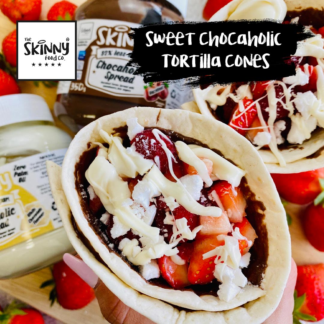 Sweet Chocaholic Tortilla Cones - theskinnyfoodco