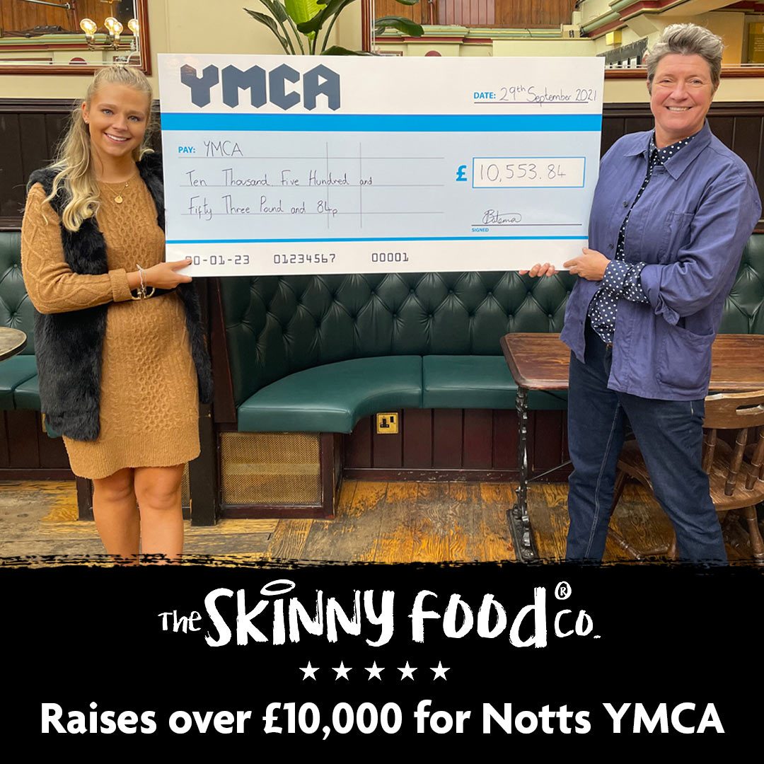 Skinny Food Co zbere več kot 10,000 funtov za Notts YMCA - theskinnyfoodco