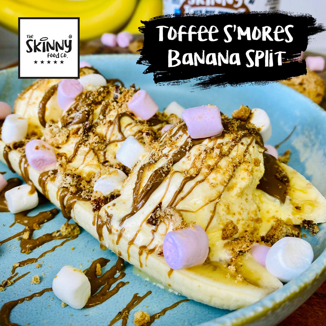 Toffee S'mores Banana Split - theskinnyfoodco