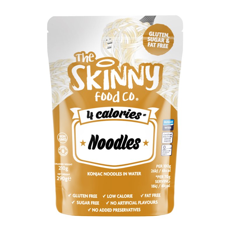 4 Calorie Shirataki Low Calorie Skinny Noodles - 210g - theskinnyfoodco