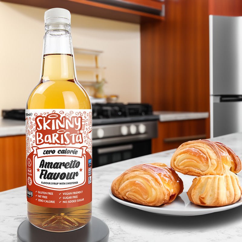 Amaretto Barista Zero Calorie Sugar Free Skinny Coffee Syrup - 1 Litre - theskinnyfoodco