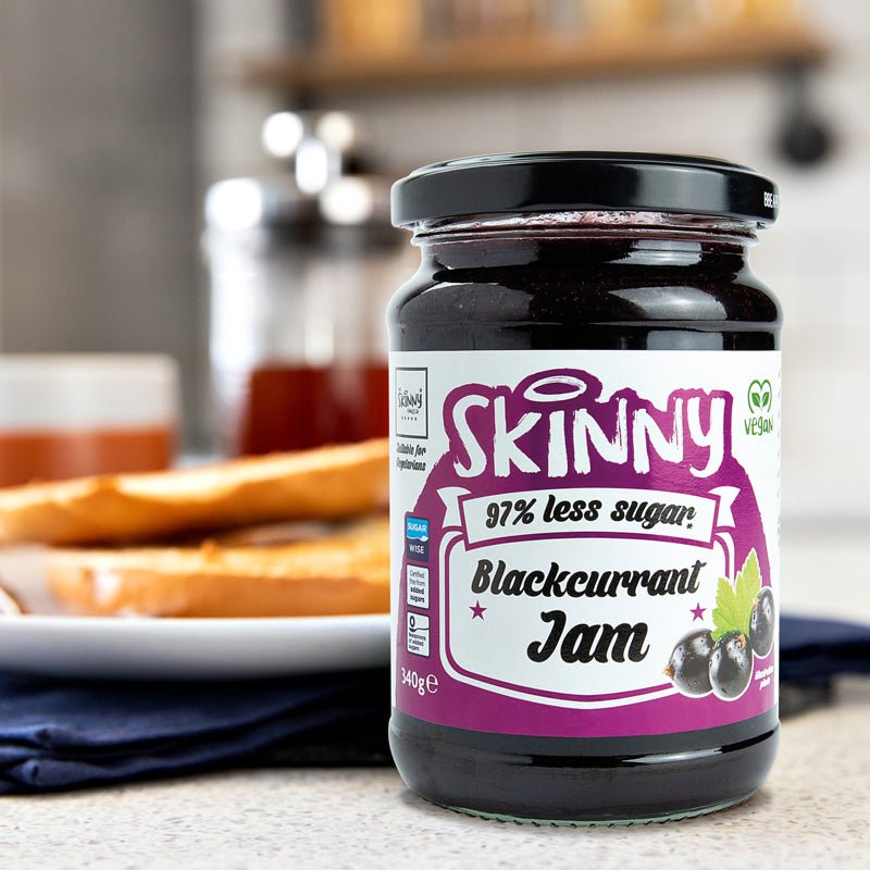 Blackcurrant Low Sugar Skinny Jam - 340g - theskinnyfoodco