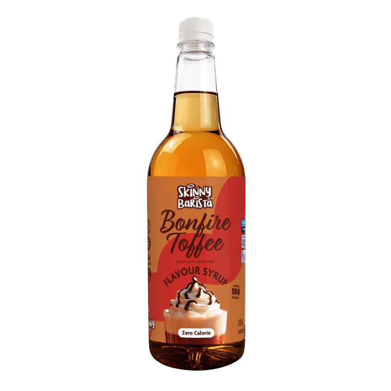 Bonfire Toffee Syrup - Zero Calorie Sugar Free Skinny Coffee - 1 Litre - theskinnyfoodco
