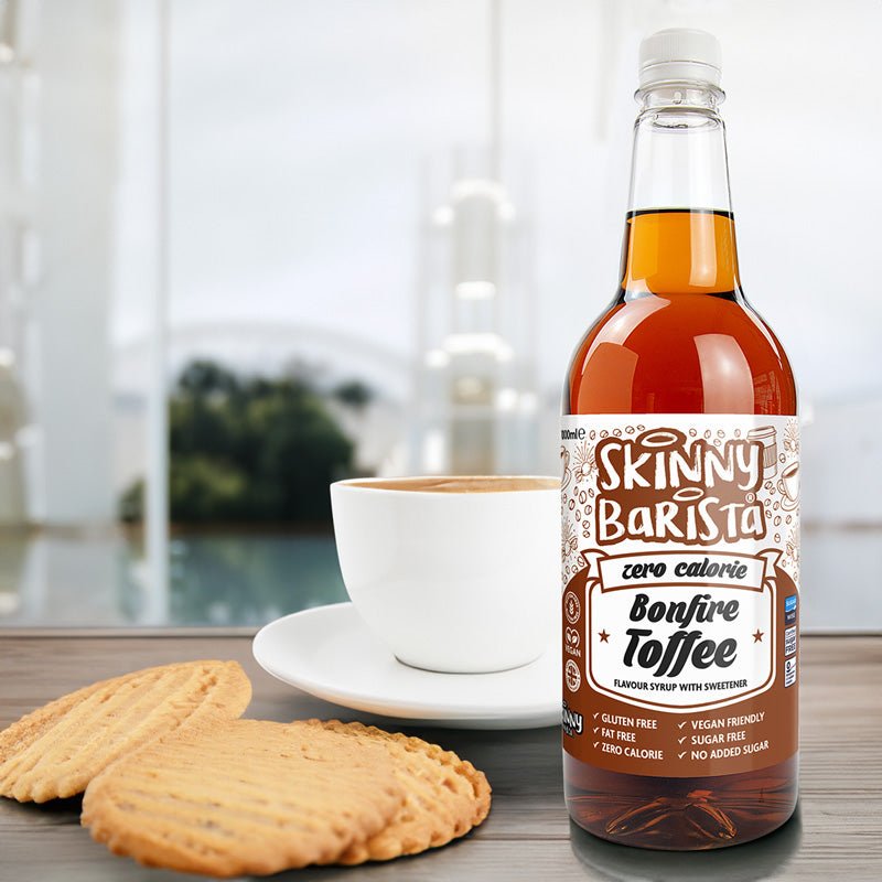 Bonfire Toffee Syrup - Zero Calorie Sugar Free Skinny Coffee - 1 Litre - theskinnyfoodco