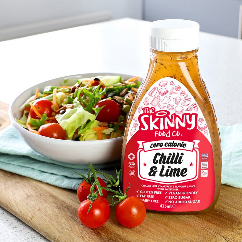 Chilli & Lime Vinaigrette Flavour Zero Calorie Sugar Free Skinny Sauce - 425ml - theskinnyfoodco