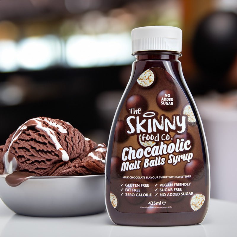 Chocaholic Chocolate Malt Ball Flavour Syrup - Low Calorie - 425ml - theskinnyfoodco