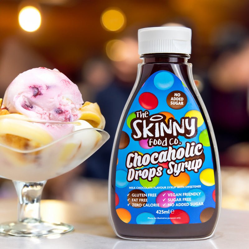 Chocaholic Drops Syrup Vegan Chocolate Flavour Syrup - 425ml - theskinnyfoodco