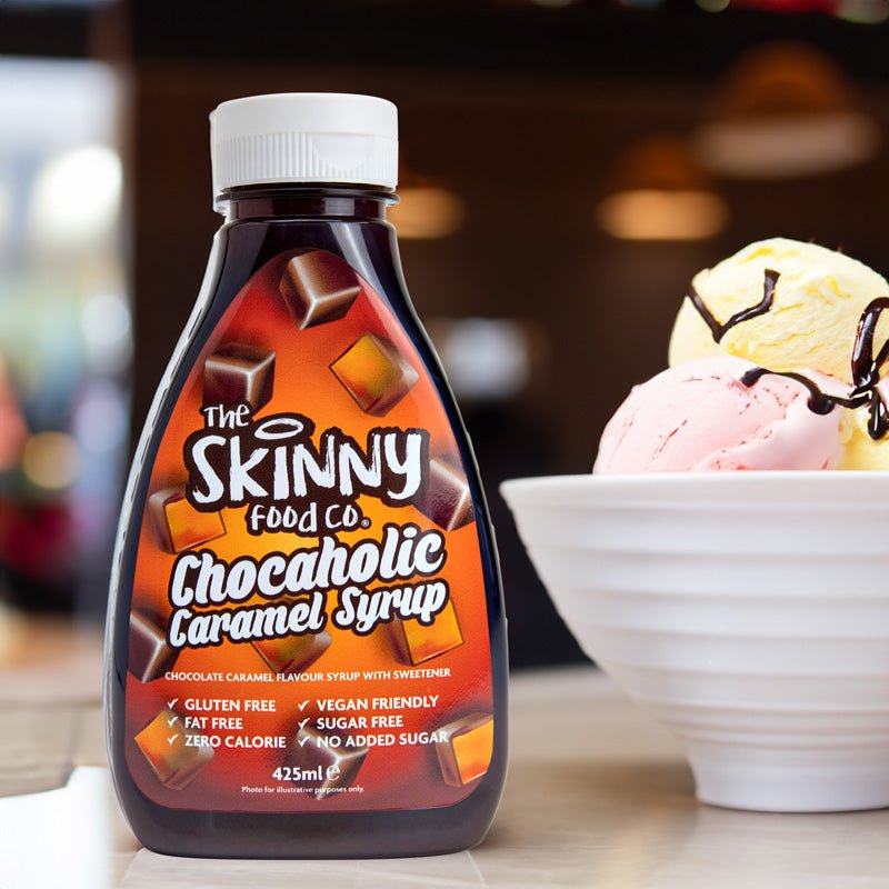 Chocolate & Caramel Flavour Syrup - Zero Calorie - 425ml - theskinnyfoodco