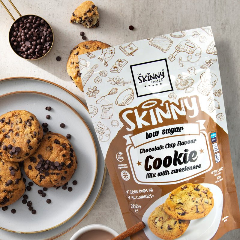 Chocolate Chip Flavour Cookie Low Sugar Skinny Baking Mix - 200g - theskinnyfoodco